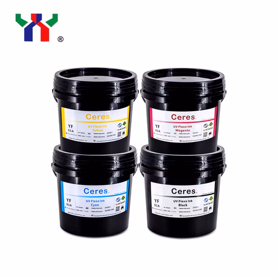 Hochwertige Ceres UV/LED-Flexodruckfarbe mit starker Haftkraft für den Papier- und Etikettendruck (PP-, PET-Materialien), Farbe Magenta
